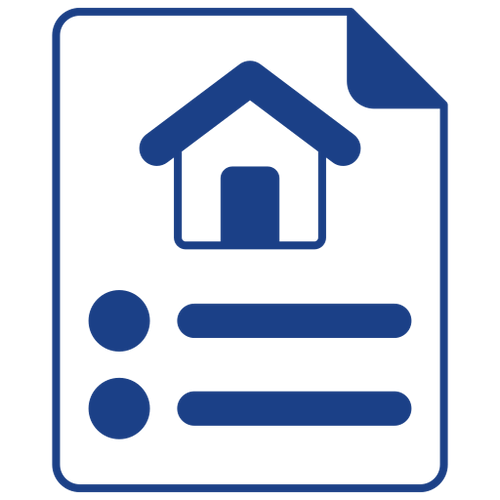 Document icon with house symbol